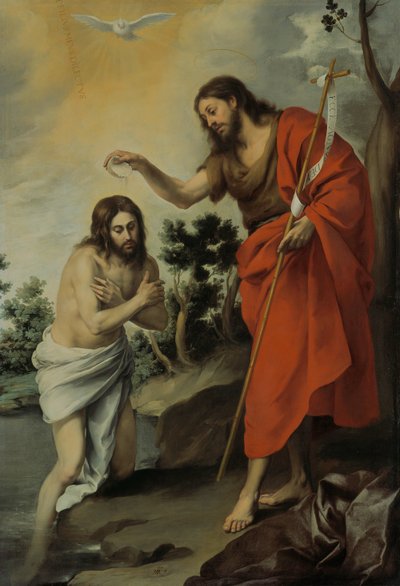 Die Taufe Christi von Bartolomé Esteban Murillo